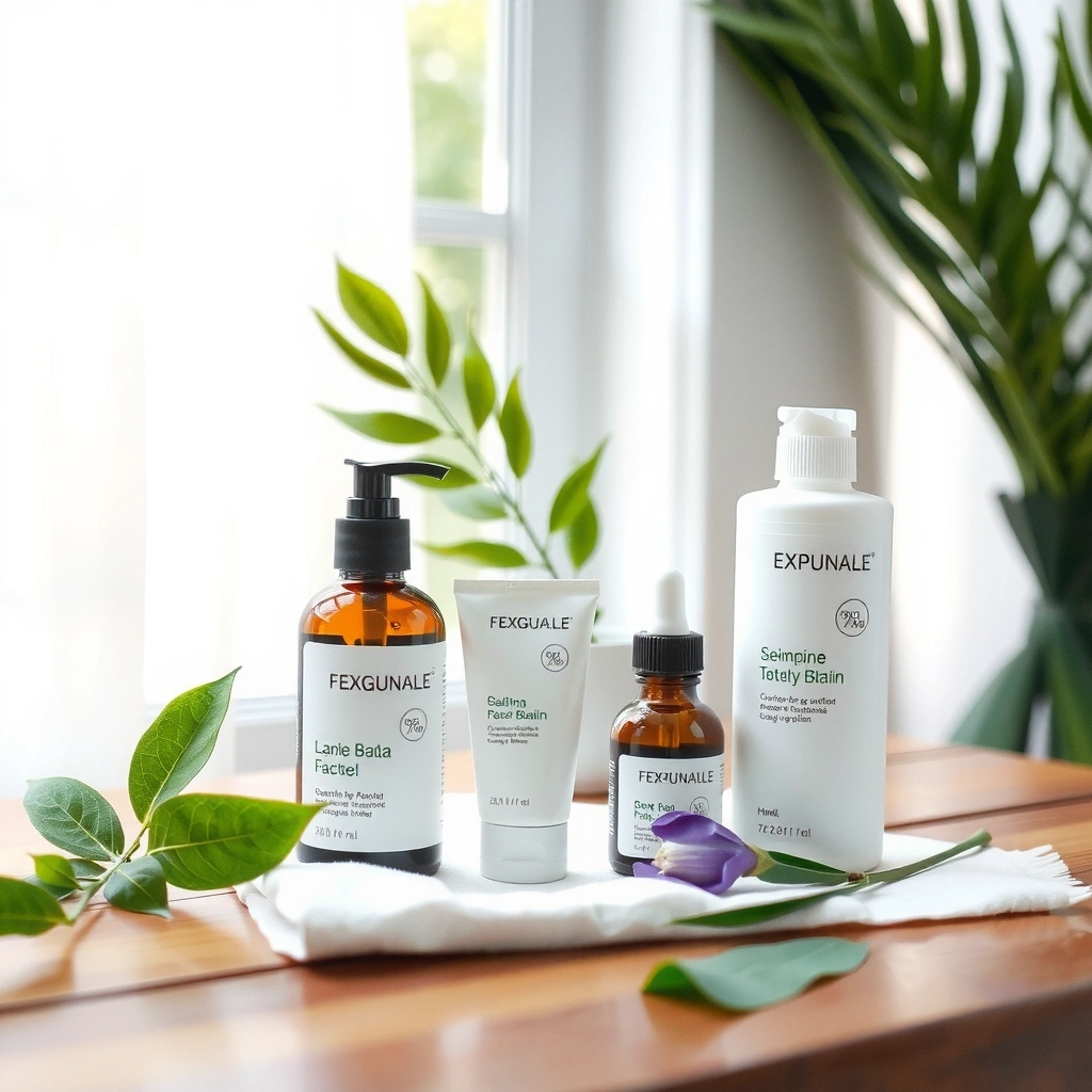 Peaceful morning wellness routine with natural products