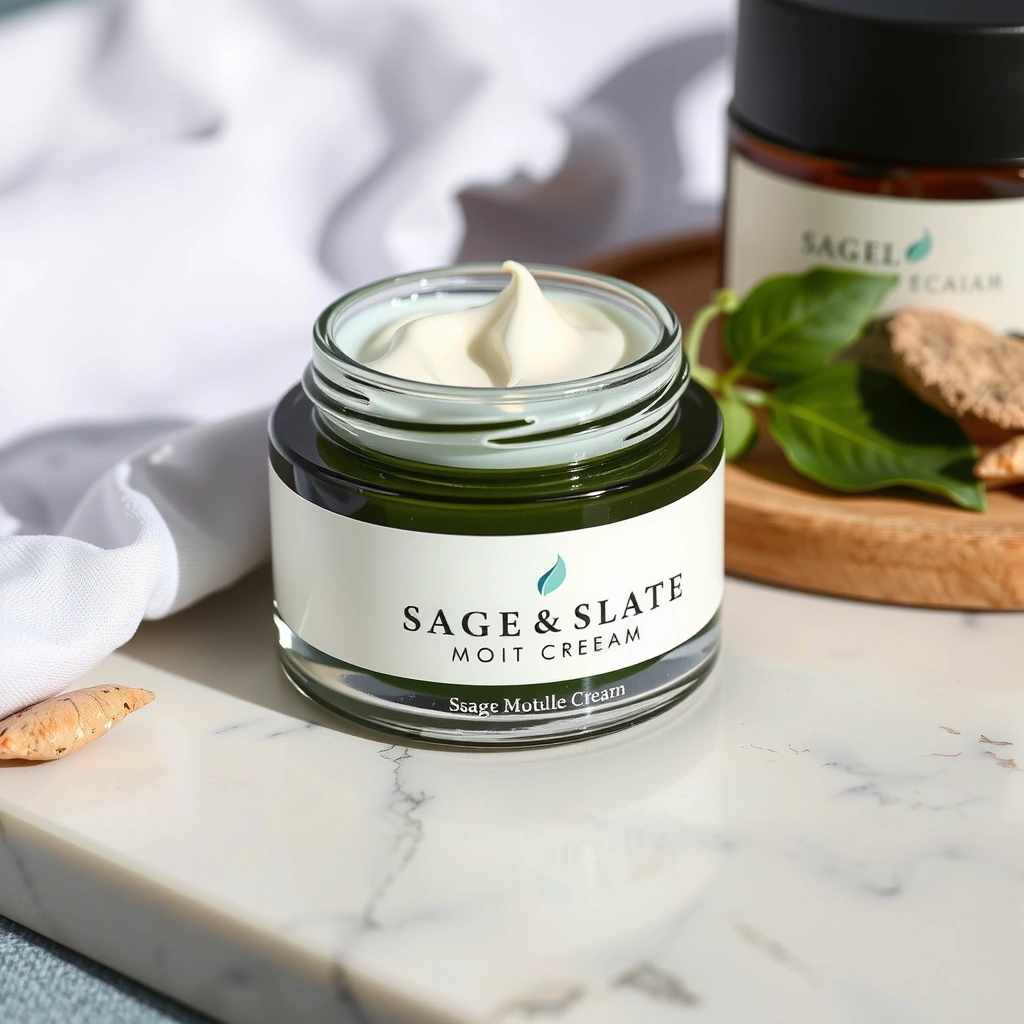 Premium moisturizing face cream jar